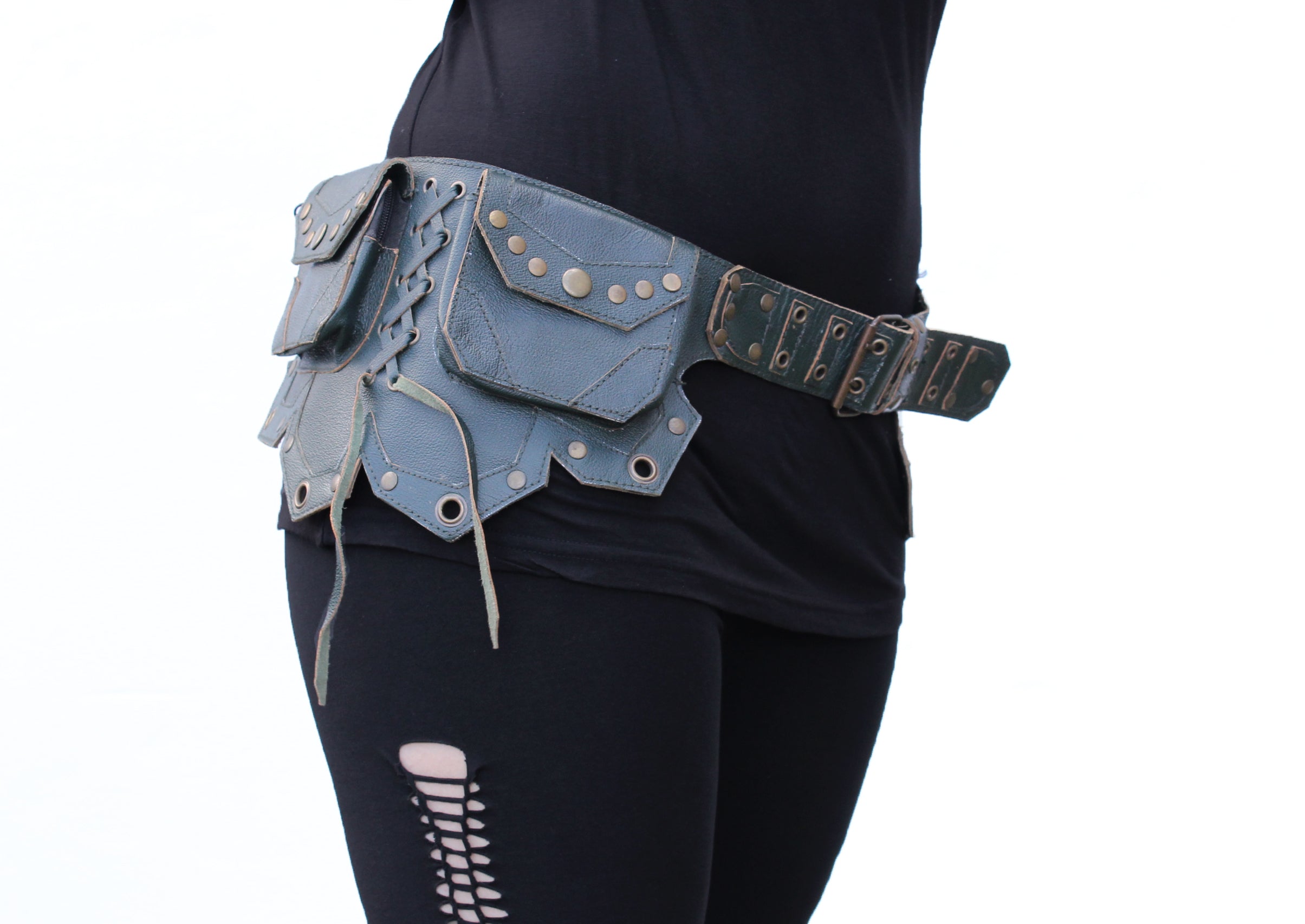 Steampunk festival belt, Burning Man waist pouch